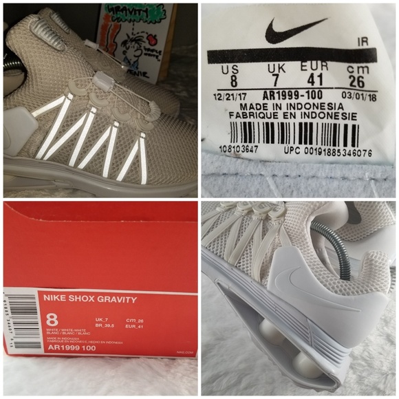 Nike Shox Gravity - Triple White - Picture 8 of 8